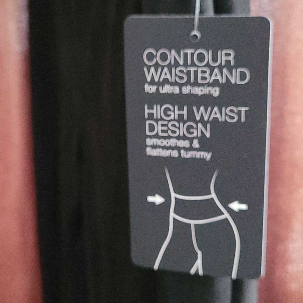 INC International Concepts High rise moto leggings black knit texture… - Picture 2 of 7
